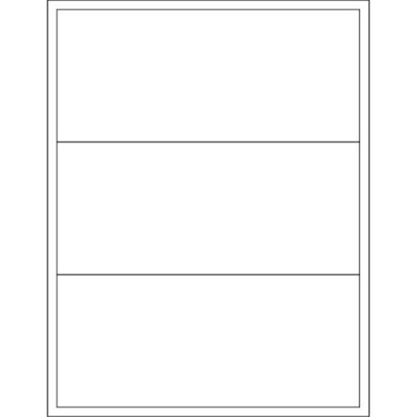 Box Partners Box Partners LL134 8 x 3.5 in. White Rectangle Laser Labels - Pack of 300 LL134
